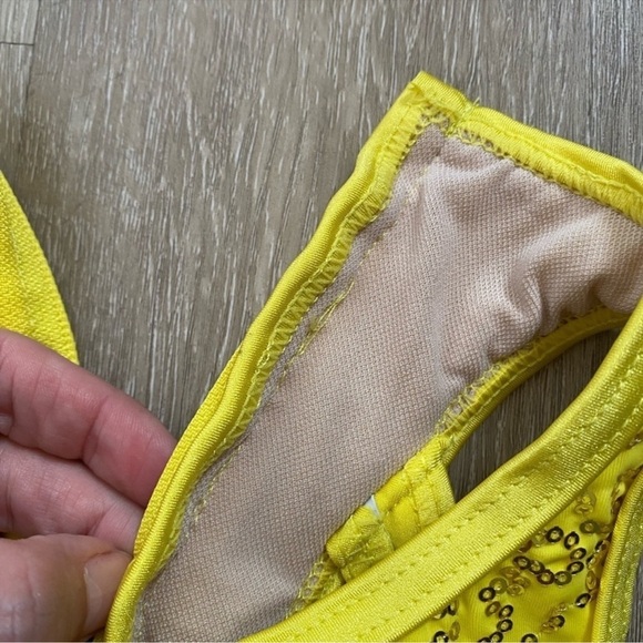 WEISSMAN Dance Costume yellow Fringe flapper GOOD TO BE ALIVE 11109 LC child - Picture 9 of 13